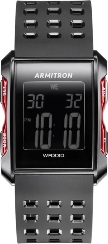 Mens 40/8177RED - Digital - Sort - Herreklokker - Resin - Mineral