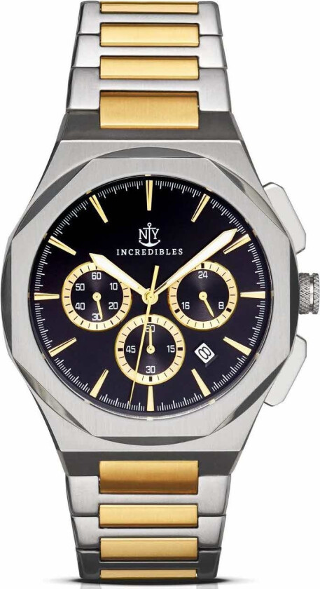 New York Incredibles Dyckman 2.0 NYI-11000 - Kvarts - Sølv - Herreklokker - Rustfritt stål - ledd m/pin - Safir