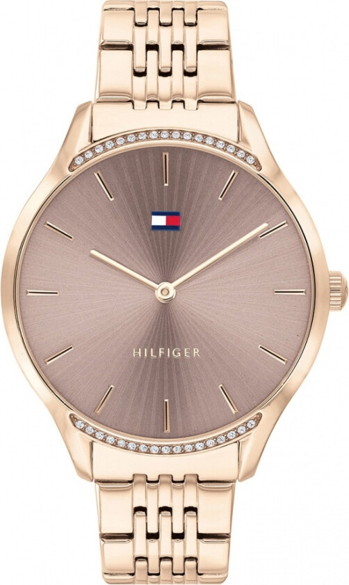1782212 - Kvarts - Rosegull - Dameklokker - Rustfritt stål - ledd m/pin - Mineral