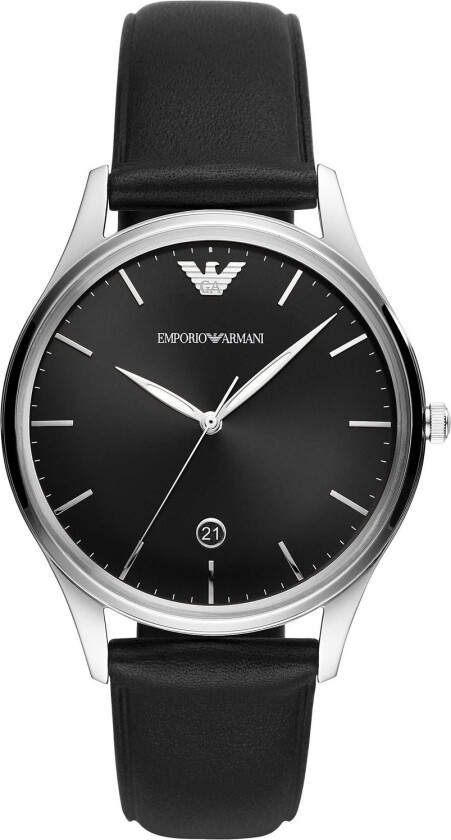 Emporio Armani Adriano AR11287 - Kvarts - Sølv - Herreklokker - Skinn - Mineral