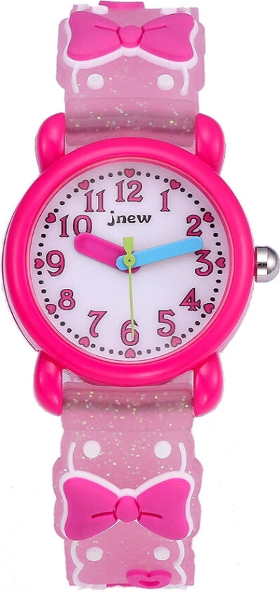 Fibex Jnew Kids Hearts 86228-3-pink - Kvarts - Lyserød Rosa - Barneklokker - Gummi - Akryl