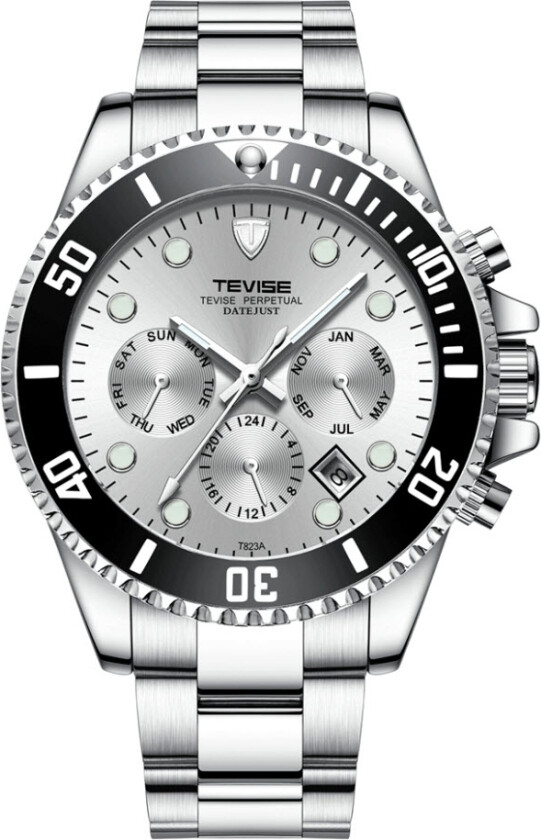 Sport Automatic T823A - Automatisk - Sølv - Herreklokker - Rustfritt stål - ledd m/pin - Mineral