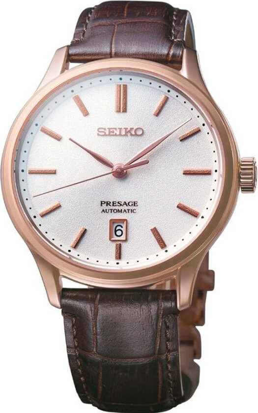 Presage Zen Garden Rosegold SRPD42J1 - RIP - Automatisk - Rosegull - Herreklokker - Skinn - Safir