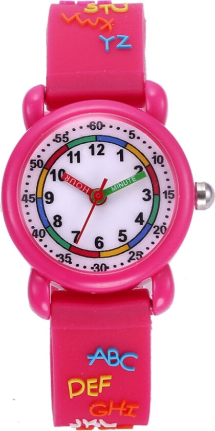 Fibex Jnew Kids ABC 20094-pink - Kvarts - Lyserød - Barneklokker - Gummi - Akryl