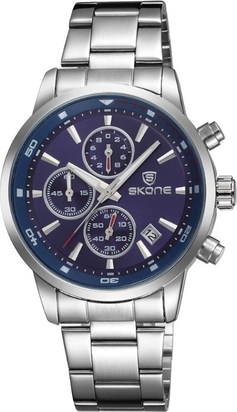 Chronograph 7390EG-2 - Kvarts - Sølv - Herreklokker - Rustfritt stål - ledd m/pin - Mineral