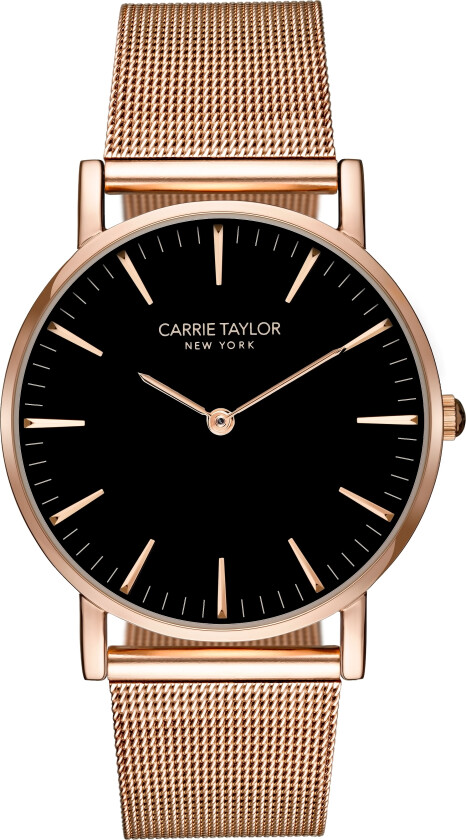 Lexington Gold/Black Rosegold Mesh - Kvarts - Gull - Dameklokker - Meshlenke - Mineral