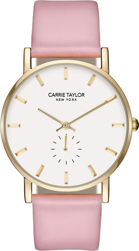 Lincoln Gold/White Pink Leather - Kvarts - Gull - Dameklokker - Skinn - Mineral