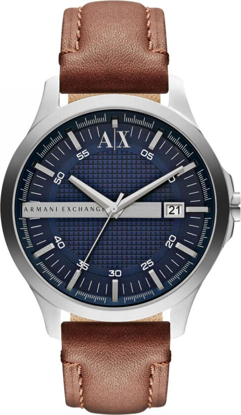 Hampton AX2133 - Kvarts - Sølv - Herreklokker - Skinn - Mineral