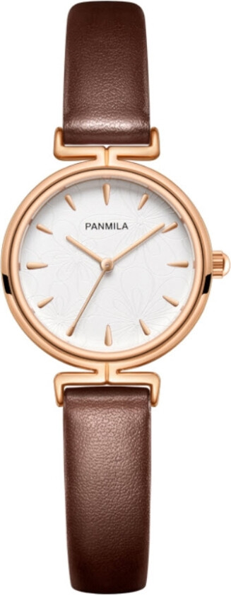 Ladies P0136M-DZ1RCW - Kvarts - Rosegull - Dameklokker - Skinn - Mineral