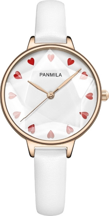 Ladies P0268M-DZ1RWW - Kvarts - Rosegull - Dameklokker - Skinn - Mineral