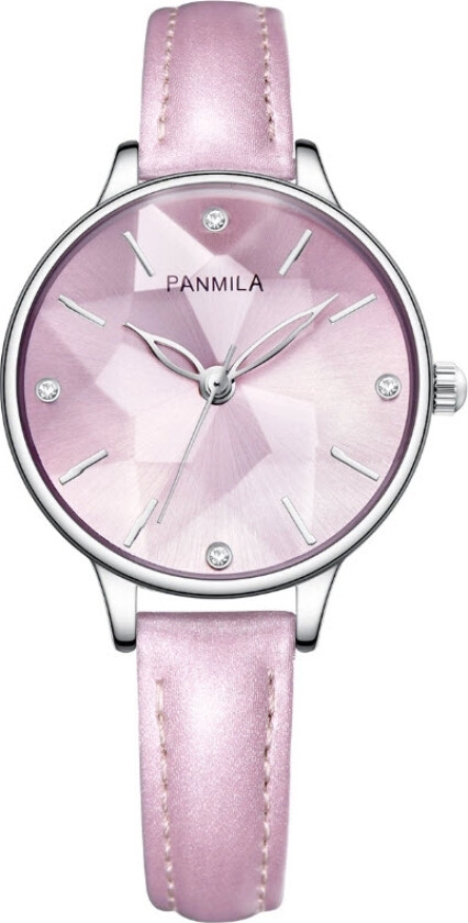 Ladies P0241M-DZ1WLL - Kvarts - Sølv - Dameklokker - Skinn - Mineral