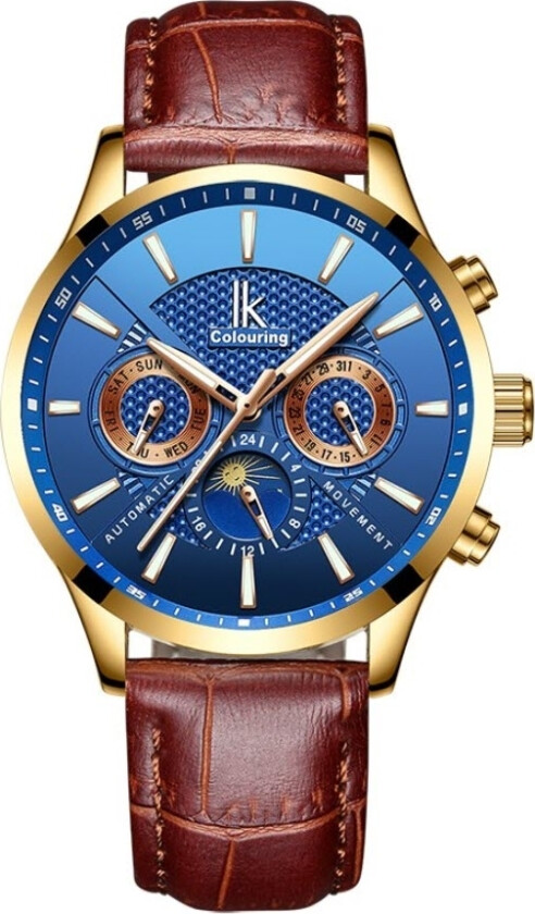Automatic K017GA1L-GLBLUBR - Automatisk - Gull - Herreklokker - Skinn - Mineral