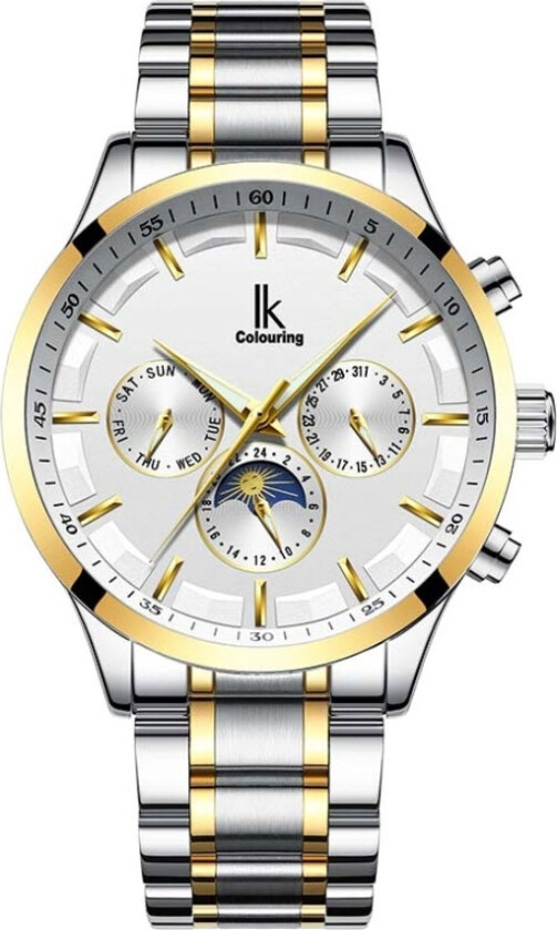 Automatic K015GA1-SLGLSL - Automatisk - Gull Sølv - Herreklokker - Rustfritt stål - ledd m/pin - Mineral