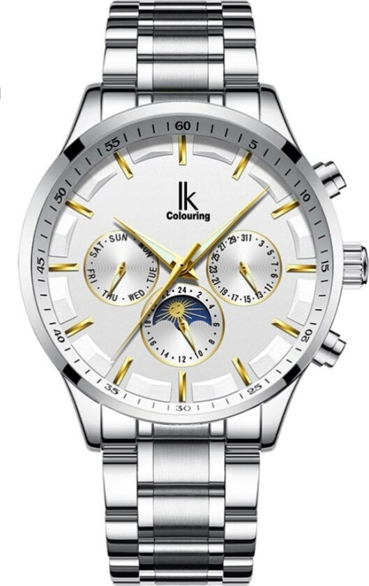 Automatic K015GA1-SLSLWH - Automatisk - Sølv - Herreklokker - Rustfritt stål - ledd m/pin - Mineral