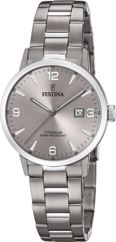 Titanium Date F20436/2 - Kvarts - Sølv - Dameklokker - Titanium - Mineral