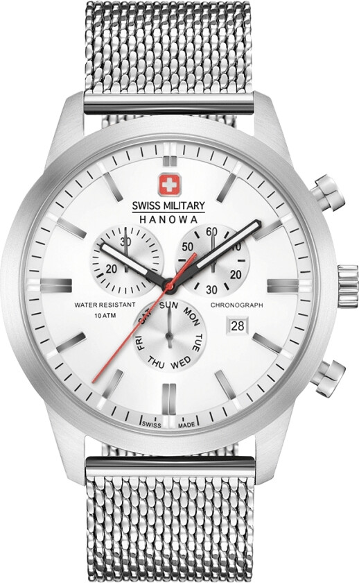 Chrono Classic 06-5308.04.001 - Kvarts - Sølv - Herreklokker - Meshlenke - Safir