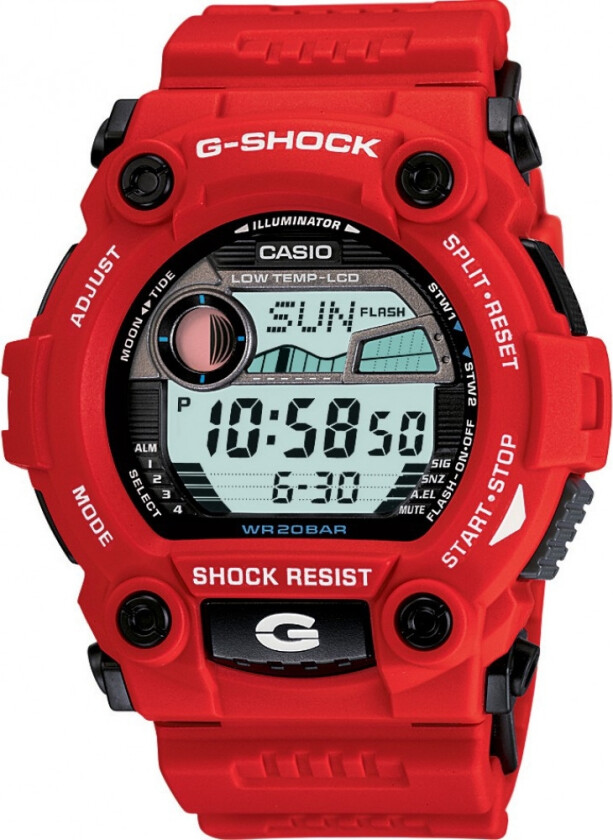 G-Shock G-7900A-4ER - Digital - Rød - Herreklokker - Resin - Mineral
