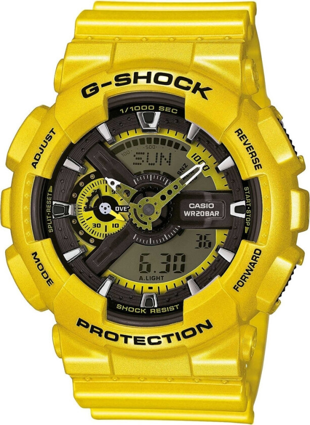 G-Shock GA-110NM-9AER - Anadigi - Gul - Herreklokker - Resin - Mineral