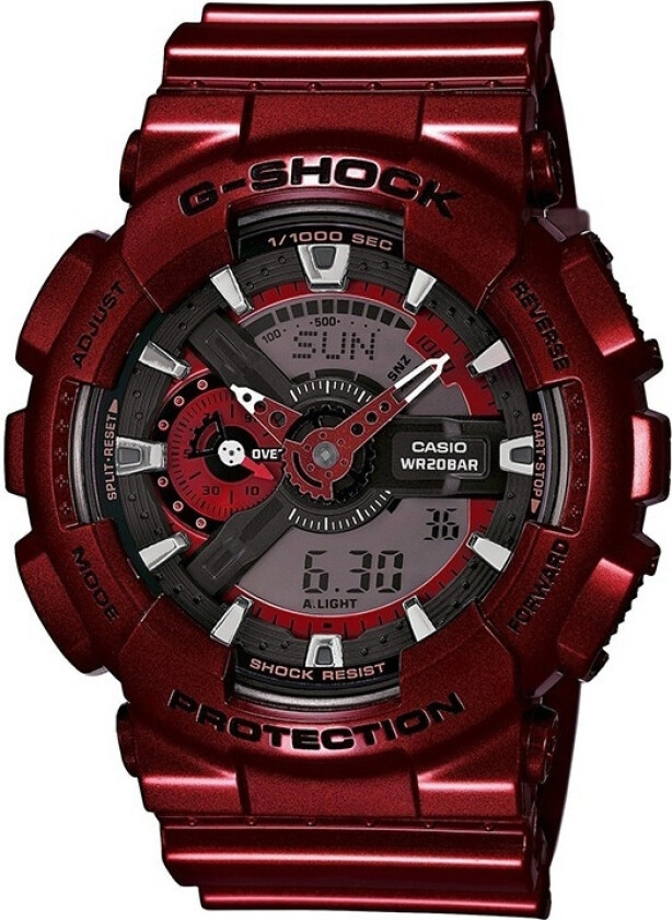 G-Shock GA-110NM-4AER - Anadigi - Rød - Herreklokker - Resin - Mineral