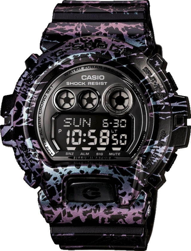 G-Shock GD-X6900PM-1AER - Digital - Lilla Sort - Herreklokker - Resin - Mineral