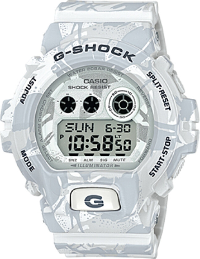 G-Shock GD-X6900MC-7ER - Digital - Grå Hvit - Herreklokker - Resin - Mineral