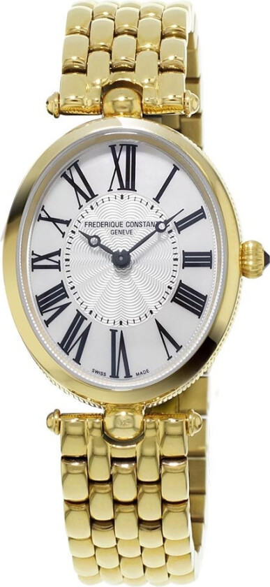 Classics Art Deco FC-200MPW2V5B - Kvarts - Gull - Dameklokker - Rustfritt stål - ledd m/pin - Safir