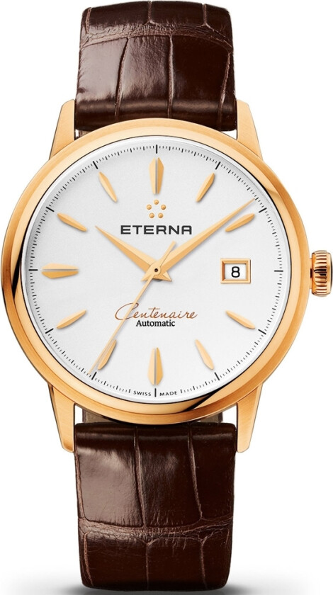 Eterna Centenaire 18 Karat Gold 2960.69.11.1272 - Automatisk - Gull - Dameklokker - Skinn - Safir