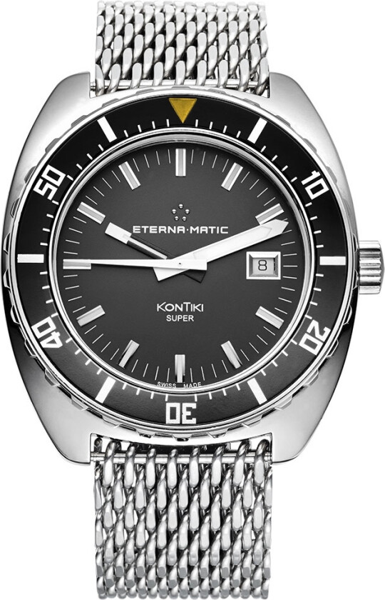 Eterna Super KonTiki L.E. 1973 1973.41.41.1230 - Automatisk - Sølv - Herreklokker - Meshlenke - Safir