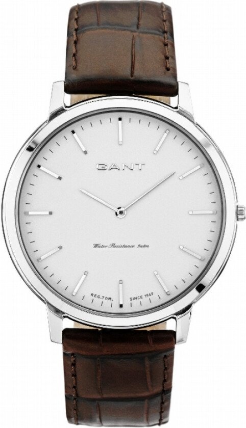 Harrison W70602 - LQ - Kvarts - Sølv - Herreklokker - Skinn - Mineral
