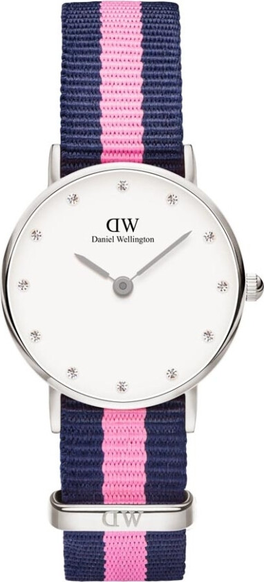 Classy Winchester DW00100073 - Kvarts - Sølv - Dameklokker - Stoff - Mineral