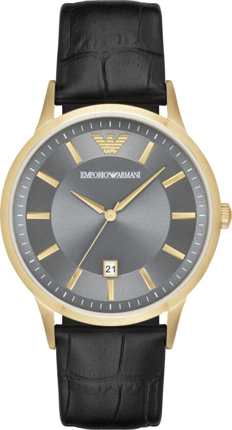Emporio Armani AR11049 - Kvarts - Gull - Herreklokker - Skinn - Mineral