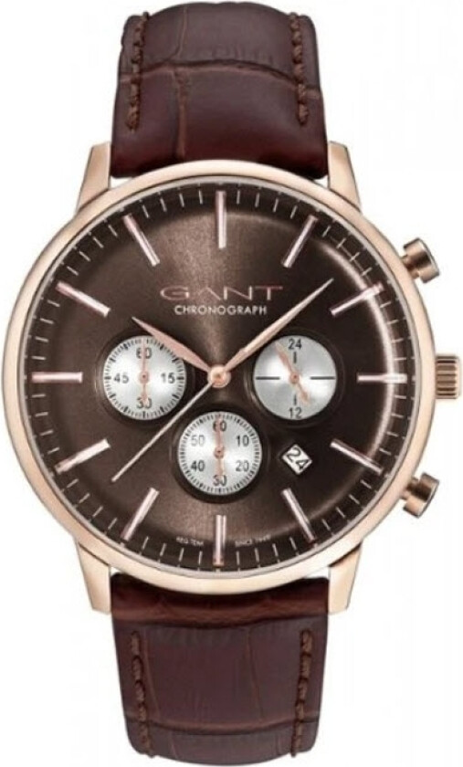 Tilden GT024002 - Kvarts - Kobber Rosegull - Herreklokker - Skinn - Mineral