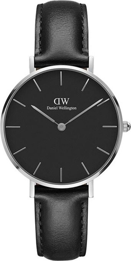 Classic Petite 32mm Sheffield DW00100180 - Kvarts - Sølv - Dameklokker - Skinn - Mineral