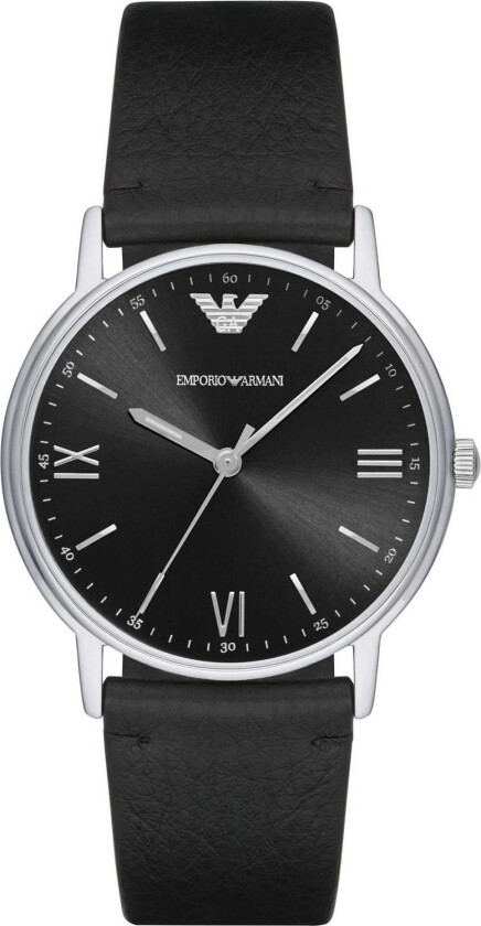 Emporio Armani AR11013 - Kvarts - Sølv - Herreklokker - Skinn - Mineral