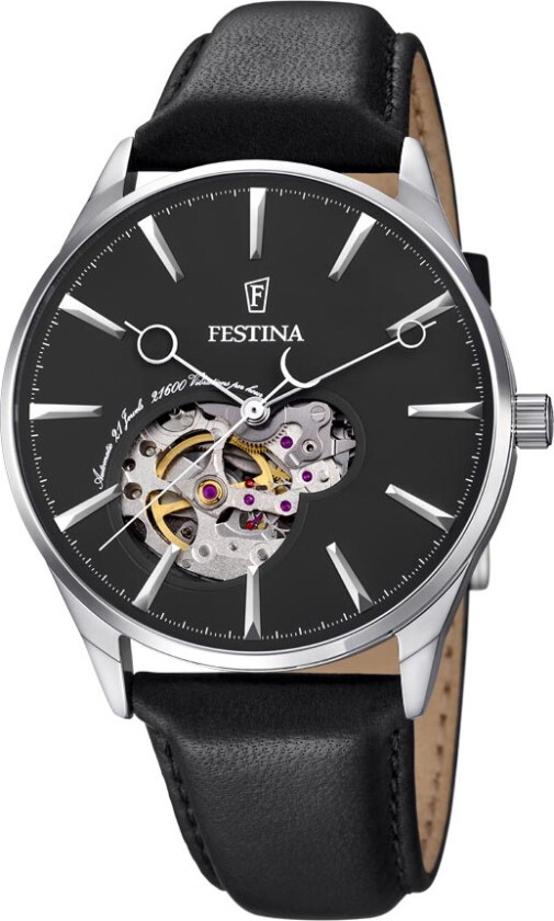Automatic F6846/4 - Automatisk - Sølv - Herreklokker - Skinn - Mineral