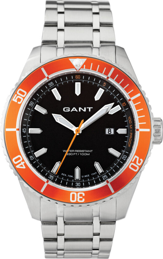 Seabrook Orange Metal W70392 - RAB - Kvarts - Sølv - Herreklokker - Rustfritt stål - ledd m/pin - Mineral