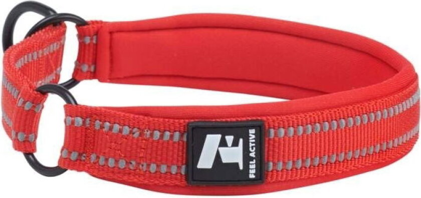 Padded Slip Hundehalsbånd Halvstrup Rød (2,5 x 40-50cm)