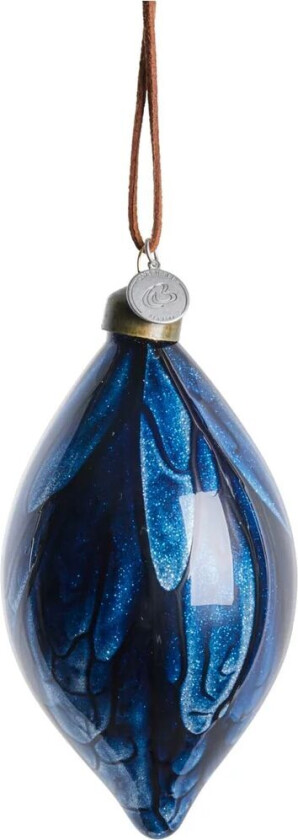 Nosille julekule 12 cm Mørkeblå