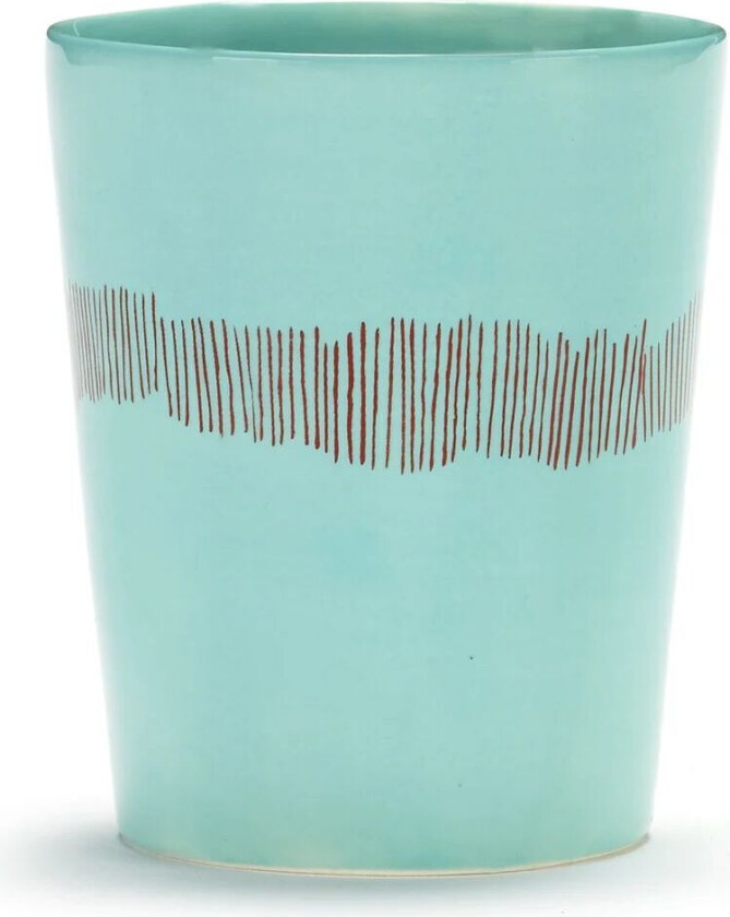 Ottolenghi Feast tekopp 33 cl 4-pakning Azure stripes-red