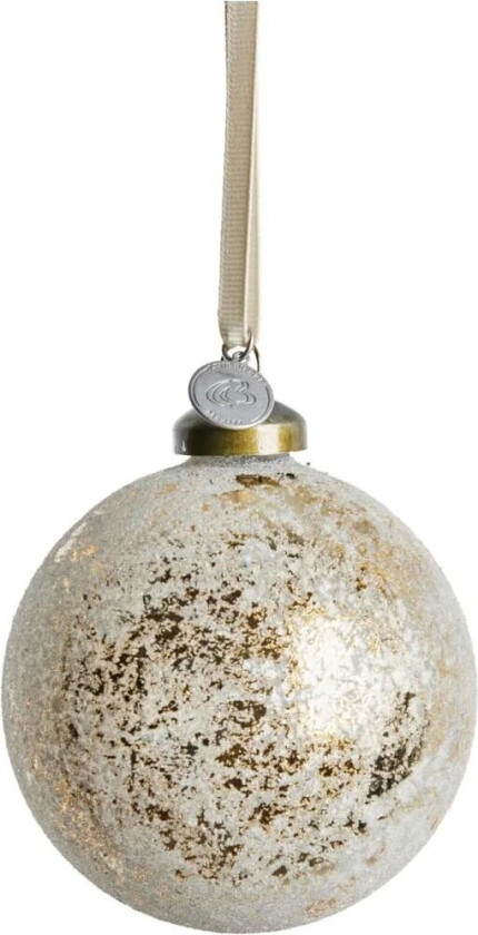 Clearena julekule Ø8 cm Off white-gold