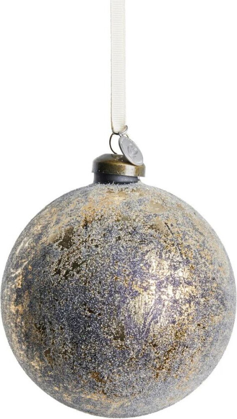 Clearena julekule Ø10 cm Mørkeblå-gull