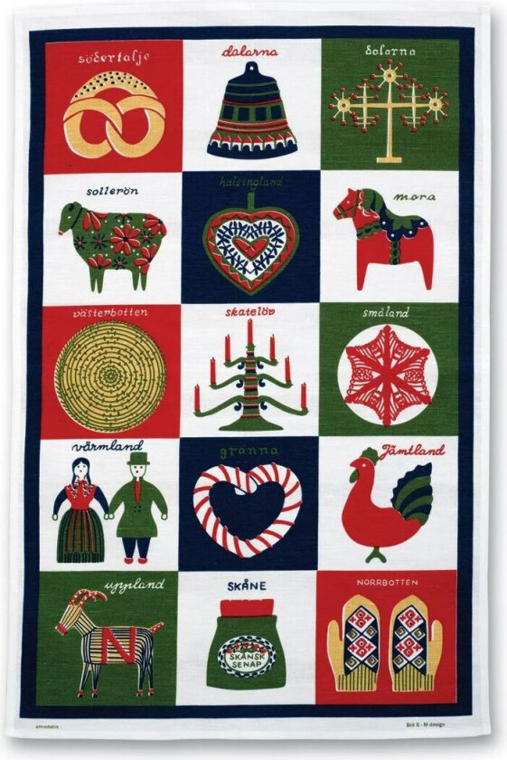 Landskap kjøkkenhåndkle multi