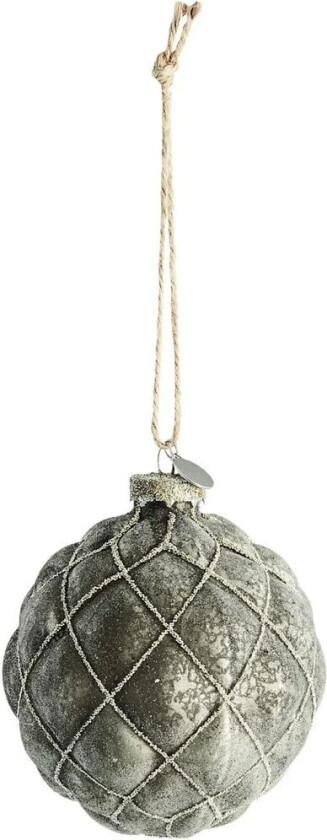 Norille julekule Ø11 cm Mørkgrå, nett