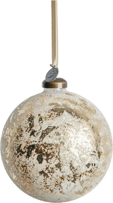 Clearena julekule Ø10 cm Off white-gold