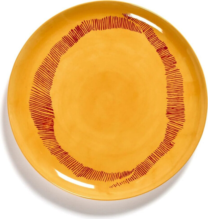 Ottolenghi Feast tallerken L Ø26,5 cm 2-pakning Yellow stripes-red