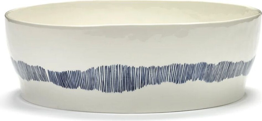 Ottolenghi Feast salatskål Ø27,5 cm White stripes-blue