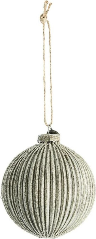 Norille julekule Ø11 cm Mørkegrå, riflet