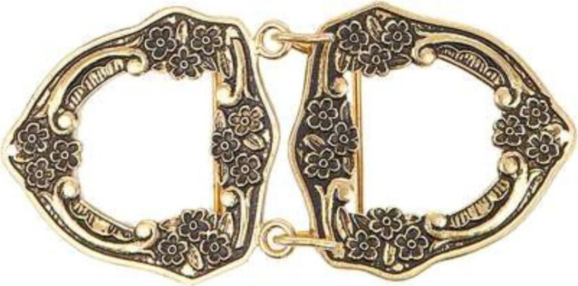 Løkenbunad, Beltespenne for tøylist i 925 forgylt sølv