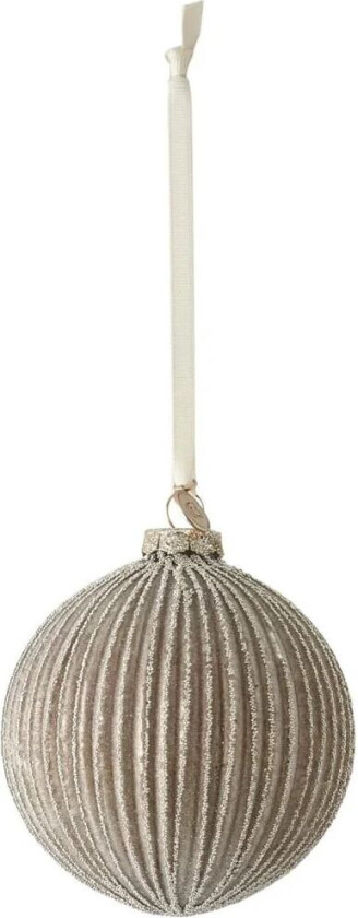 Norille julekule Ø11 cm Antikkbrun, riflet