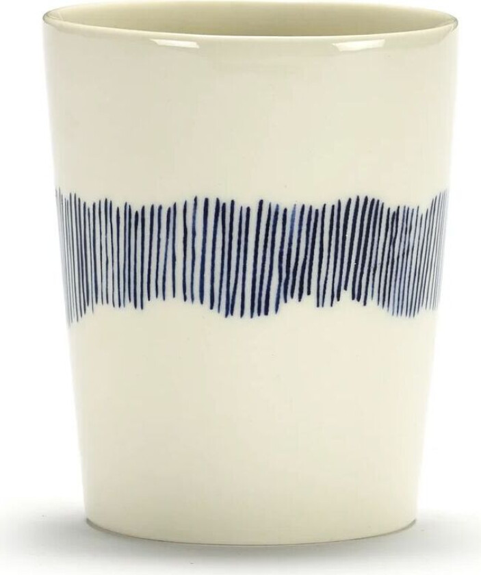 Ottolenghi Feast tekopp 33 cl 4-pakning White stripes-blue